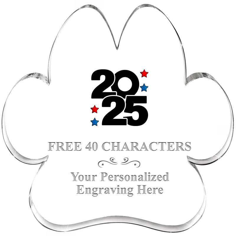 5.8" PAW PRINT ACRYLIC