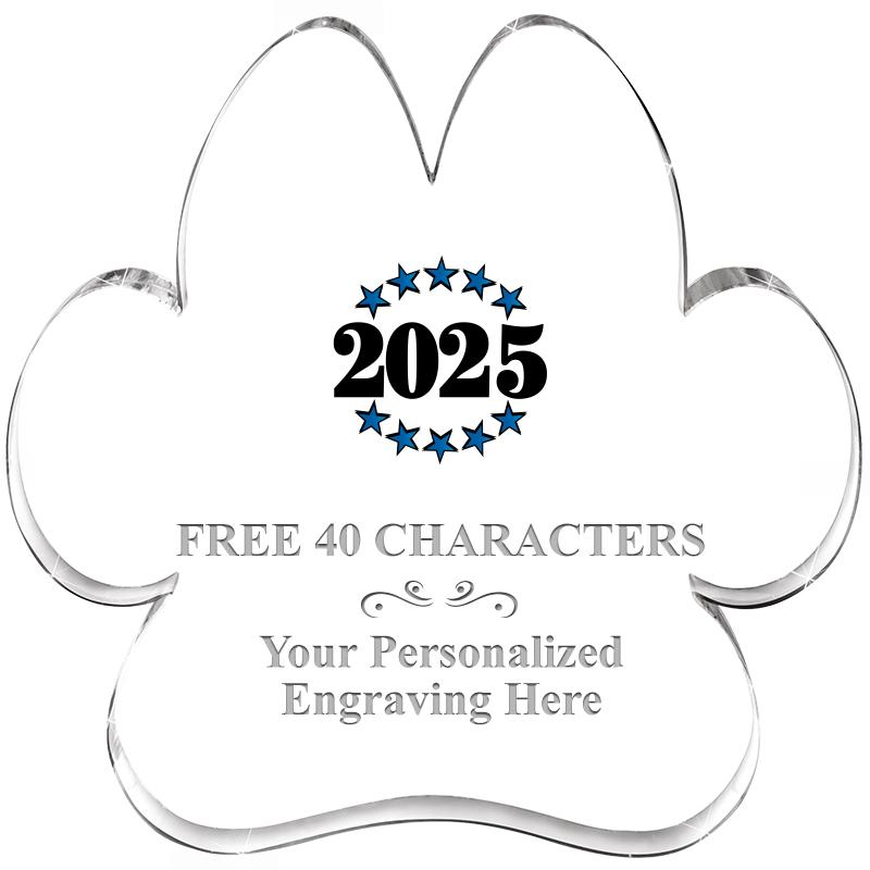 5.8" PAW PRINT ACRYLIC