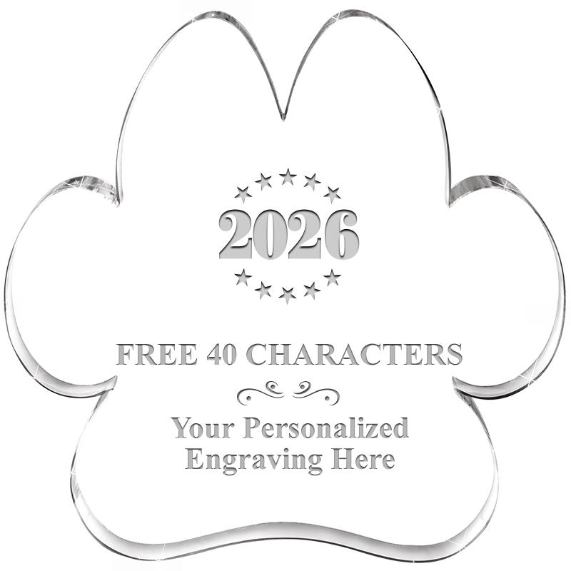 5.8" PAW PRINT ACRYLIC