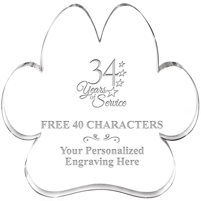 5.8" PAW PRINT ACRYLIC