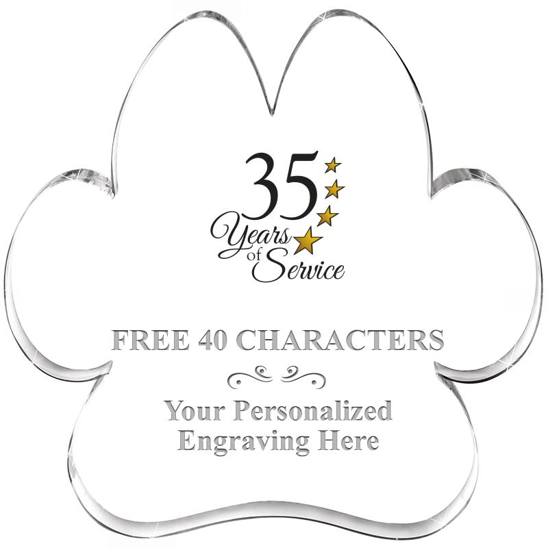 5.8" PAW PRINT ACRYLIC