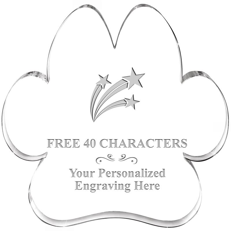 5.8" PAW PRINT ACRYLIC