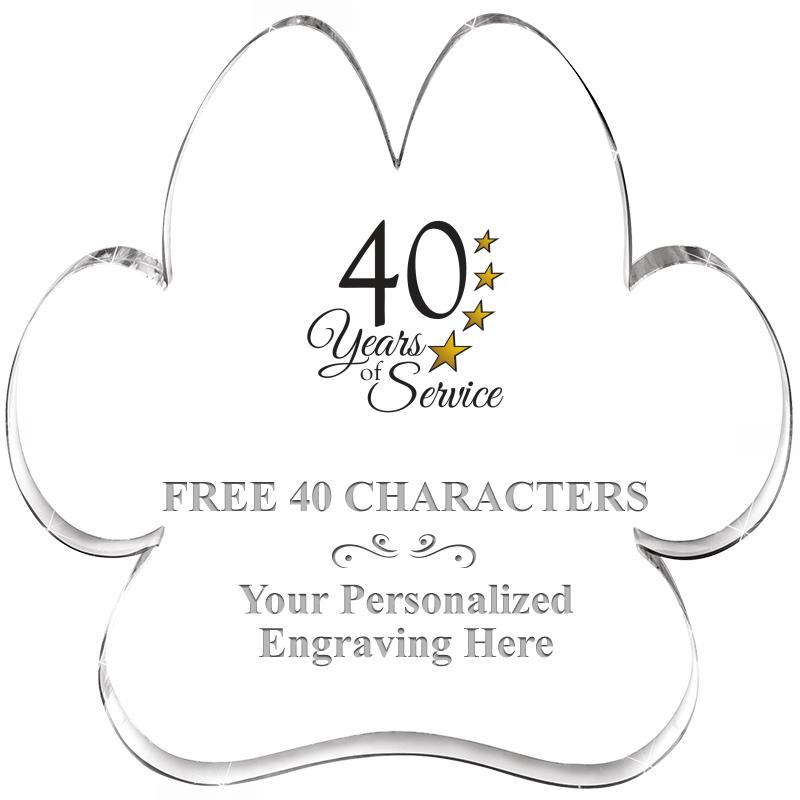 5.8" PAW PRINT ACRYLIC