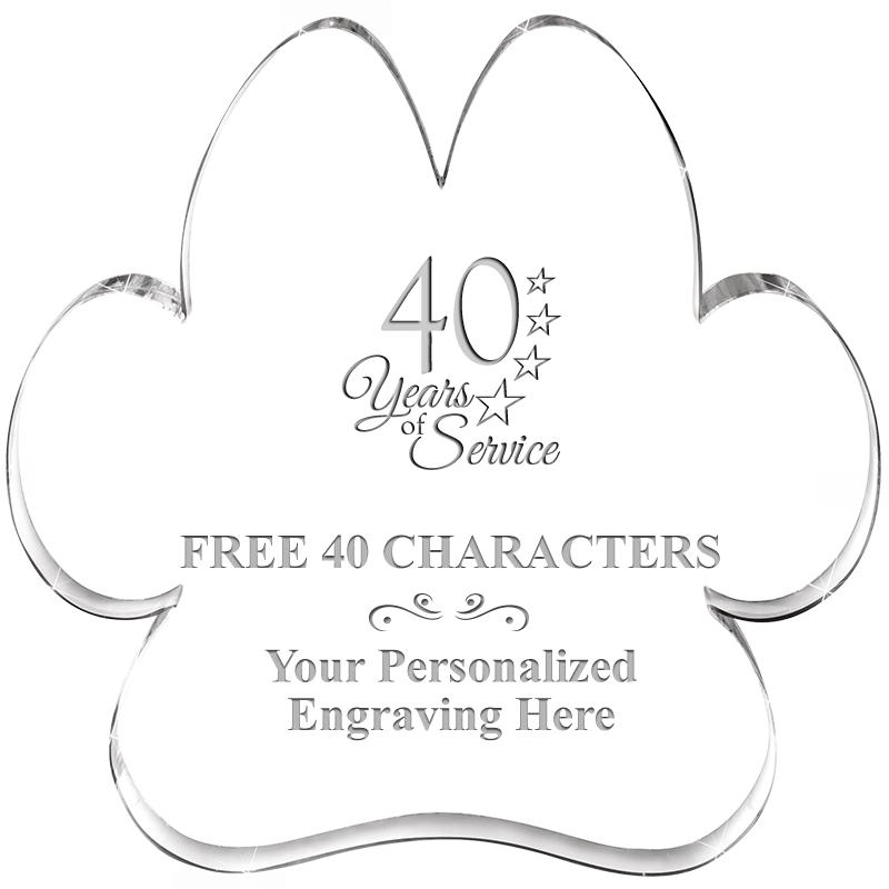 5.8" PAW PRINT ACRYLIC