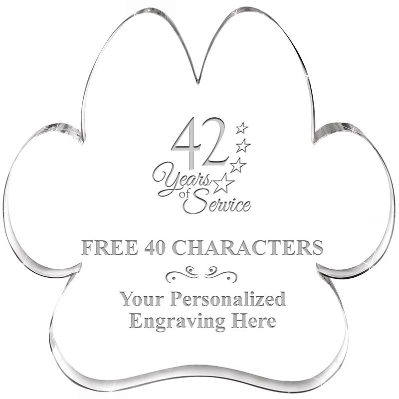 5.8" PAW PRINT ACRYLIC