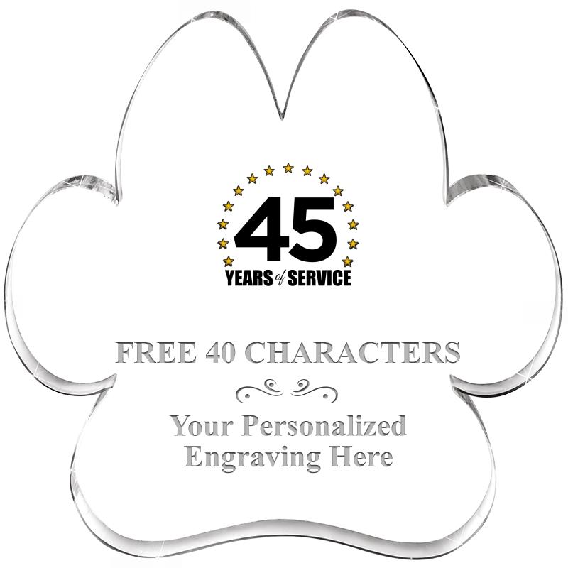 5.8" PAW PRINT ACRYLIC