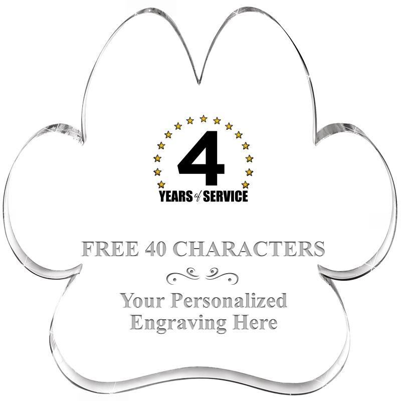 5.8" PAW PRINT ACRYLIC