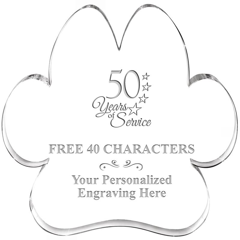 5.8" PAW PRINT ACRYLIC