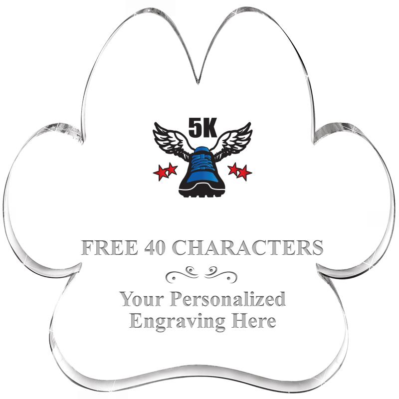 5.8" PAW PRINT ACRYLIC