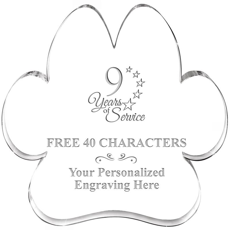 5.8" PAW PRINT ACRYLIC