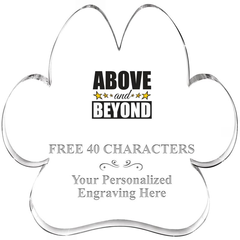 5.8" PAW PRINT ACRYLIC