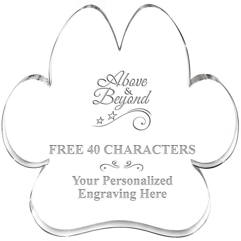 5.8" PAW PRINT ACRYLIC