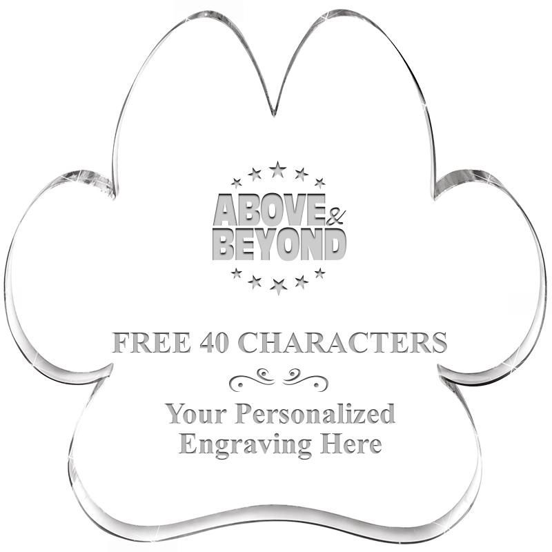 5.8" PAW PRINT ACRYLIC