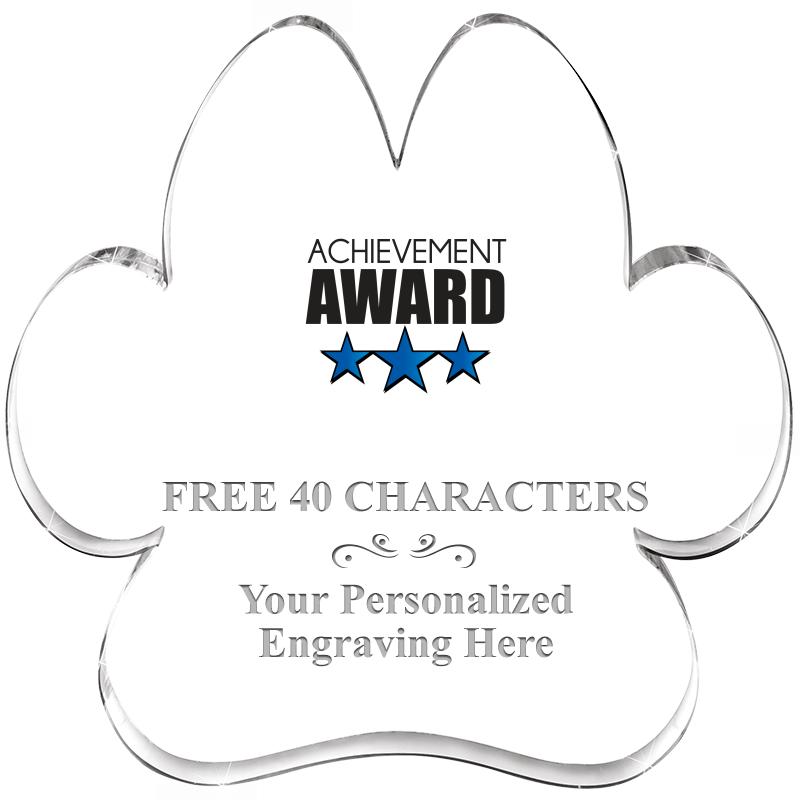 5.8" PAW PRINT ACRYLIC