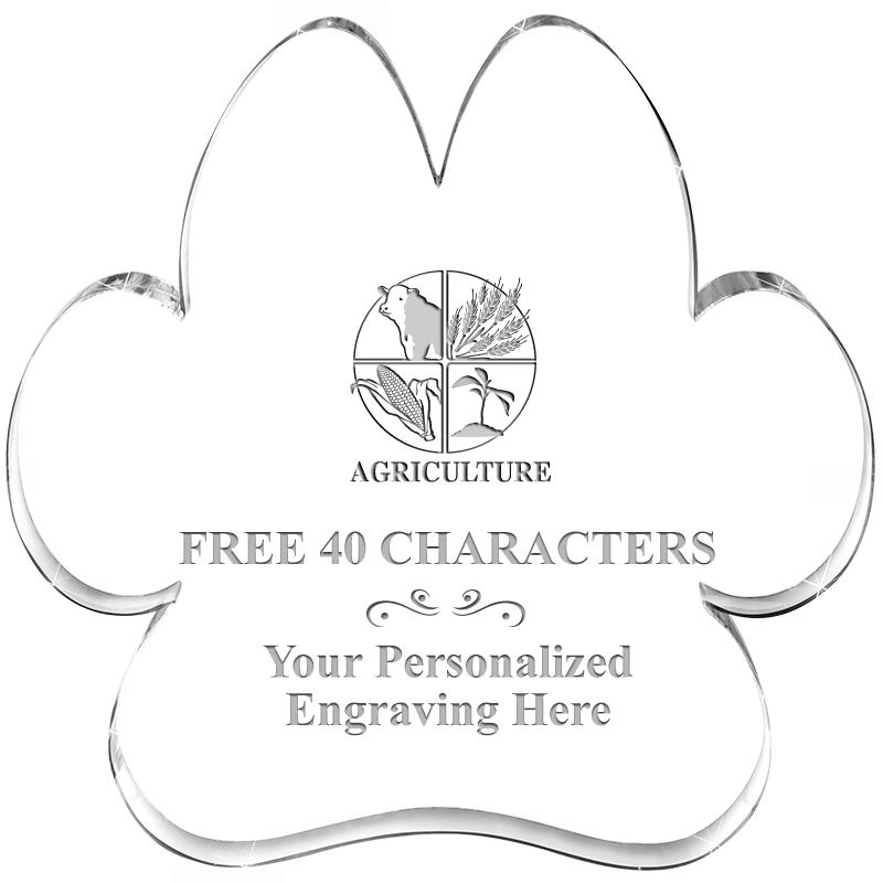 5.8" PAW PRINT ACRYLIC