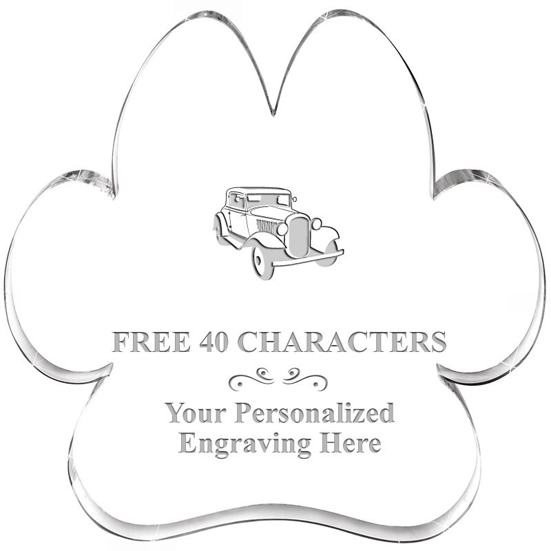 5.8" PAW PRINT ACRYLIC