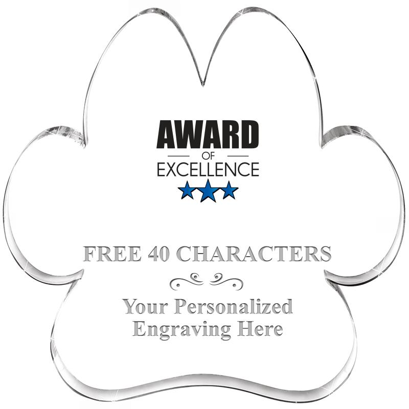 5.8" PAW PRINT ACRYLIC