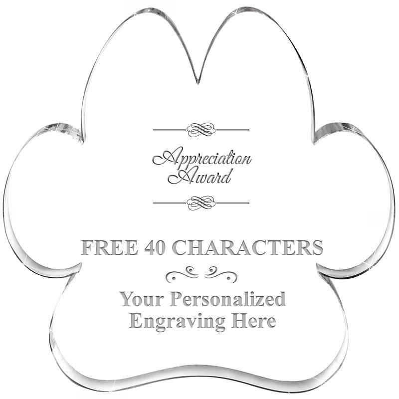 5.8" PAW PRINT ACRYLIC