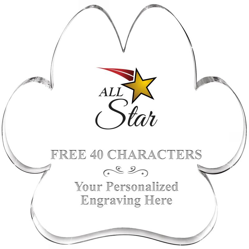 5.8" PAW PRINT ACRYLIC