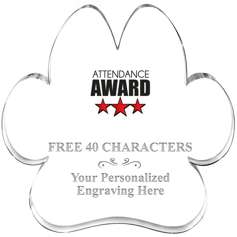 5.8" PAW PRINT ACRYLIC