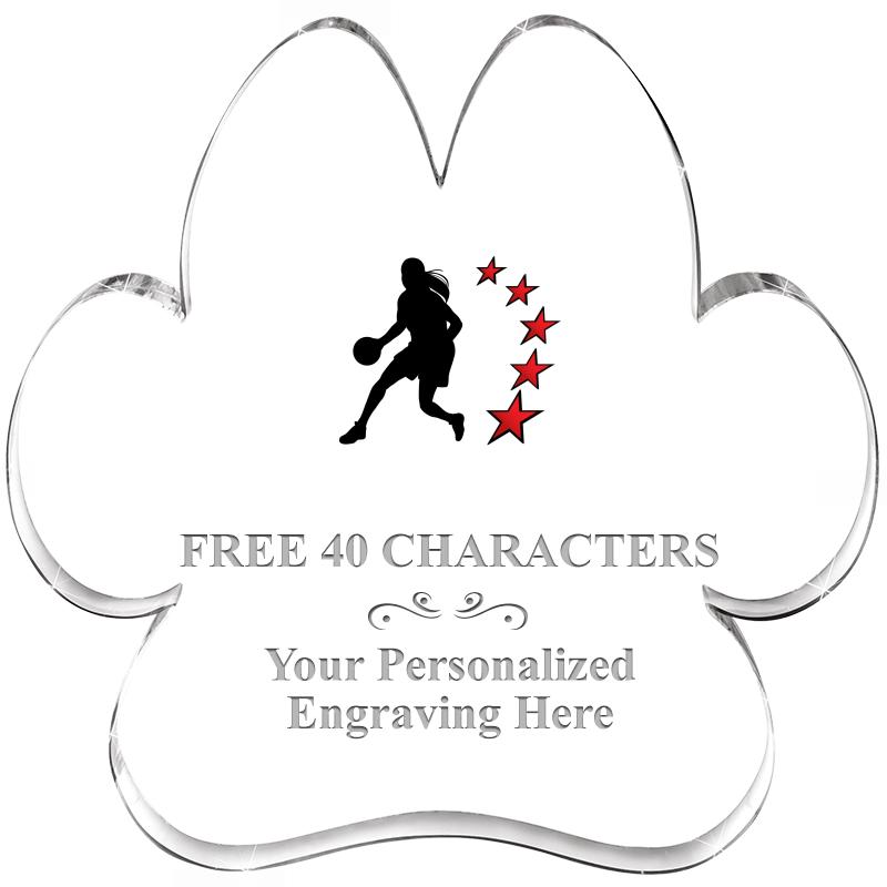 5.8" PAW PRINT ACRYLIC