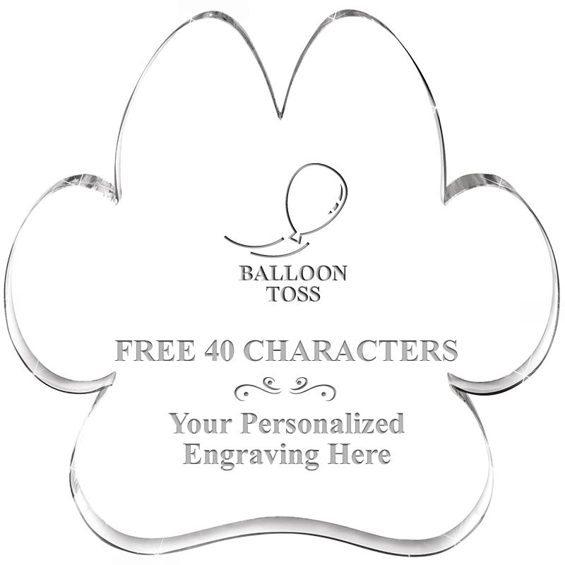 5.8" PAW PRINT ACRYLIC