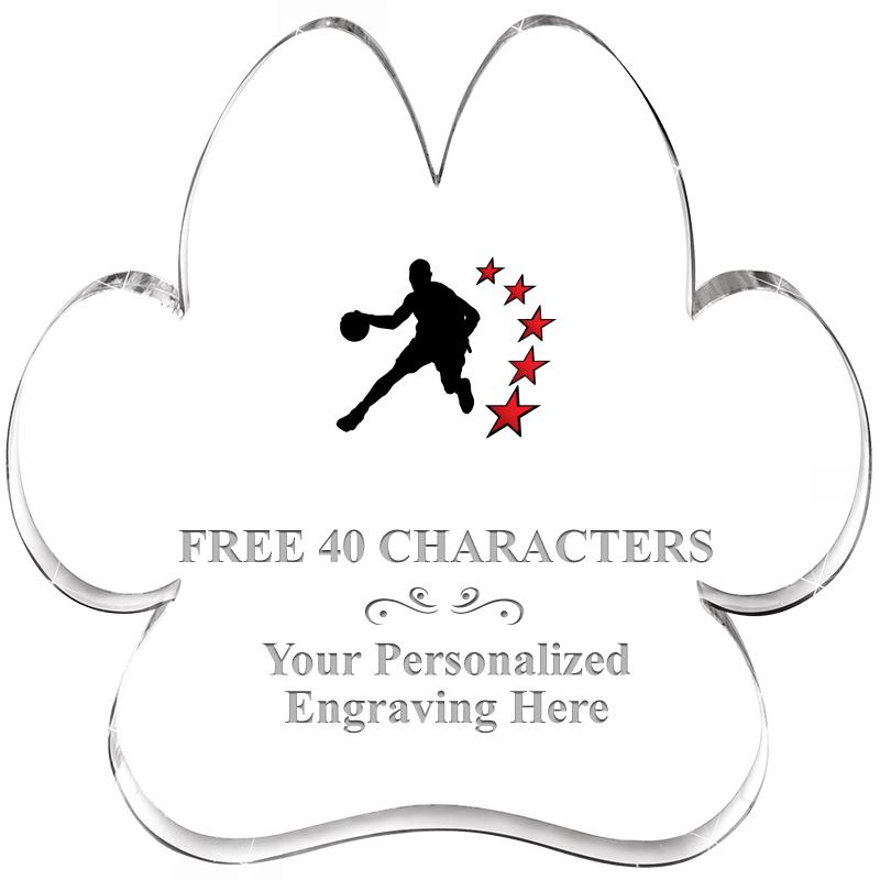 5.8" PAW PRINT ACRYLIC