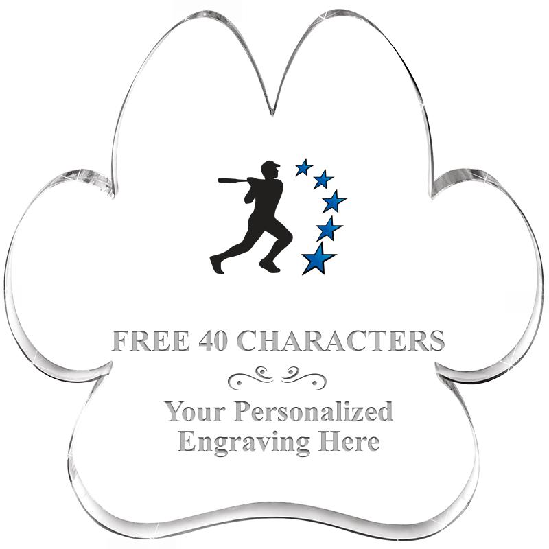 5.8" PAW PRINT ACRYLIC