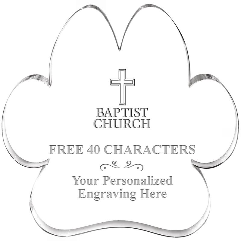 5.8" PAW PRINT ACRYLIC