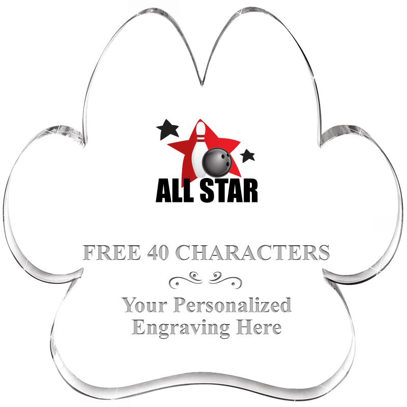 5.8" PAW PRINT ACRYLIC