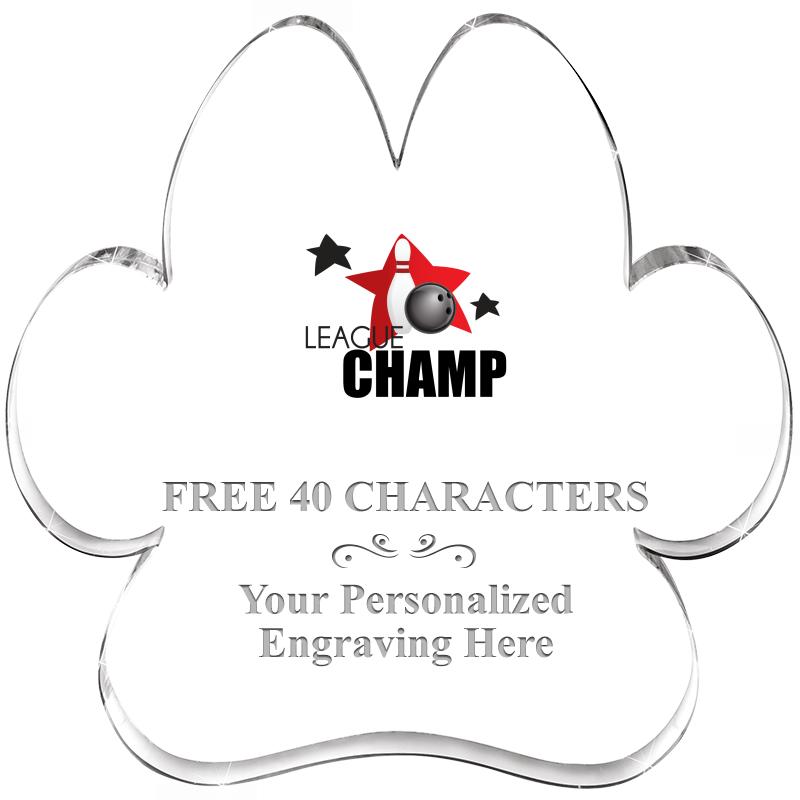 5.8" PAW PRINT ACRYLIC