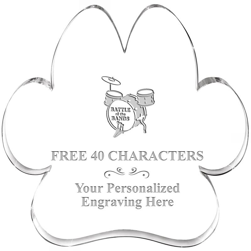 5.8" PAW PRINT ACRYLIC