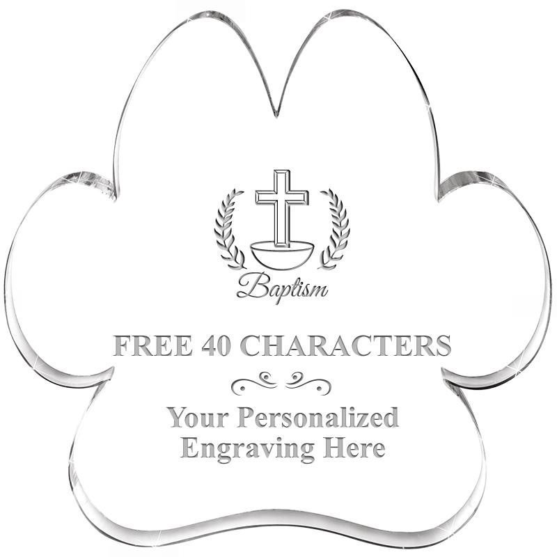 5.8" PAW PRINT ACRYLIC