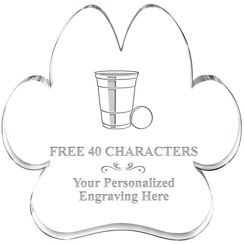 5.8" PAW PRINT ACRYLIC