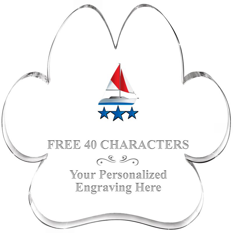 5.8" PAW PRINT ACRYLIC