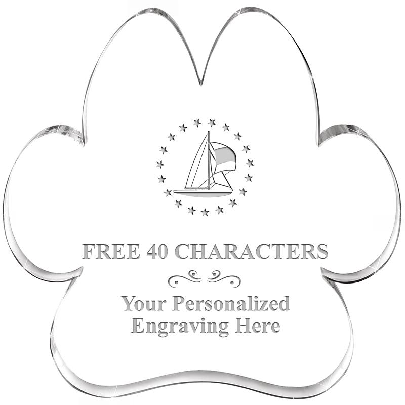 5.8" PAW PRINT ACRYLIC