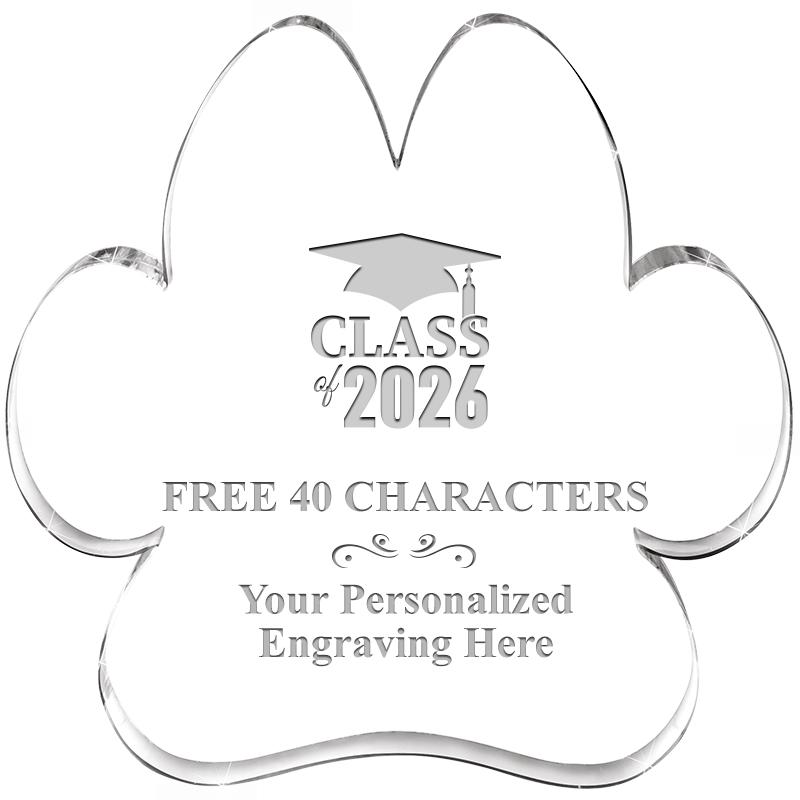 5.8" PAW PRINT ACRYLIC