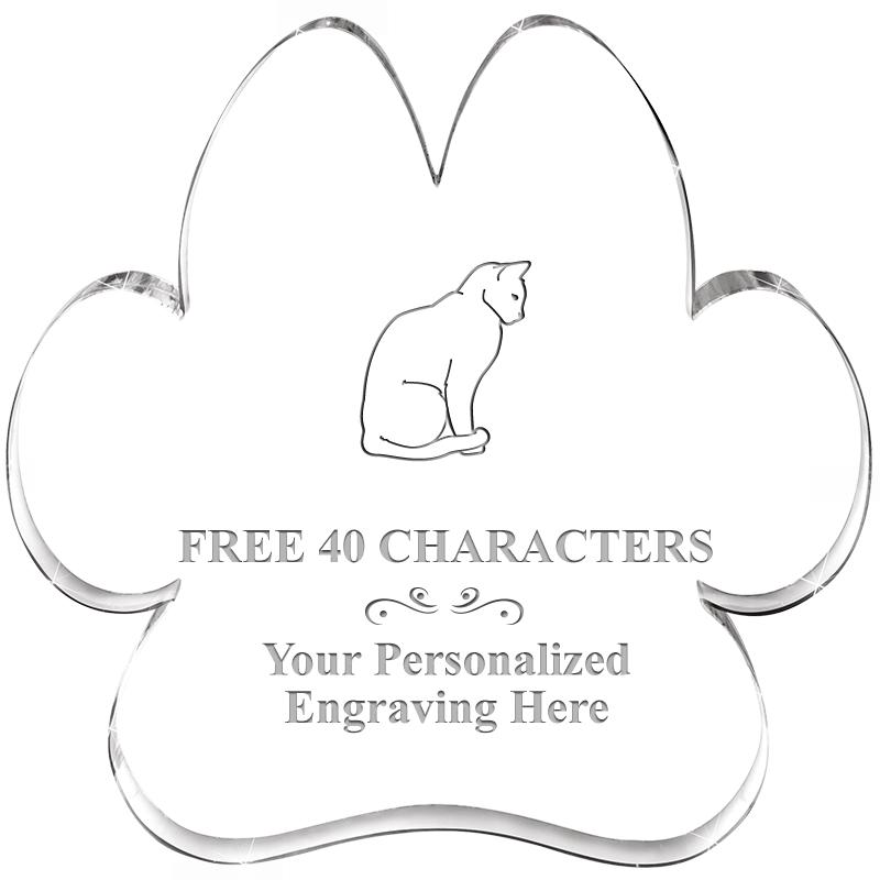 5.8" PAW PRINT ACRYLIC