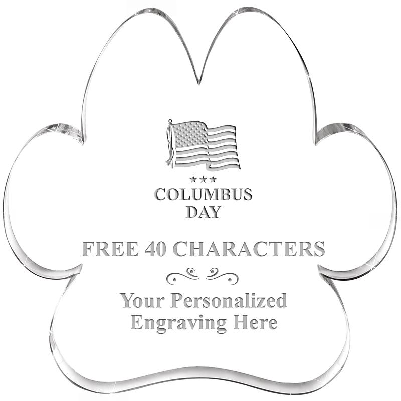 5.8" PAW PRINT ACRYLIC