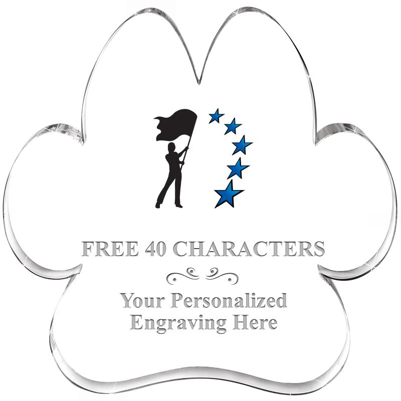 5.8" PAW PRINT ACRYLIC