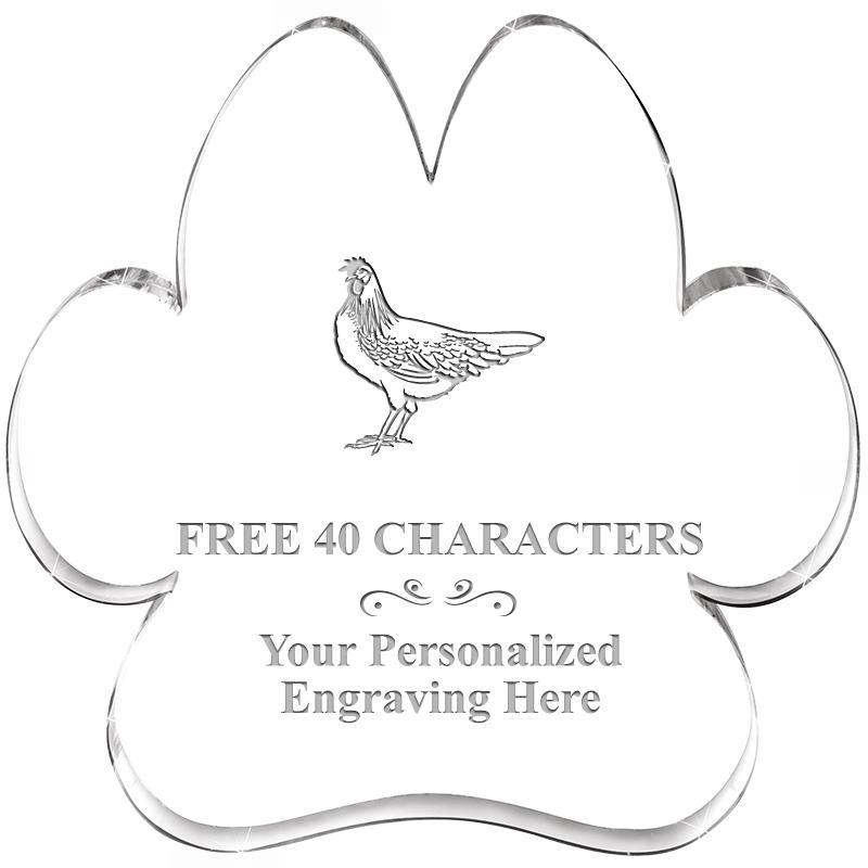 5.8" PAW PRINT ACRYLIC