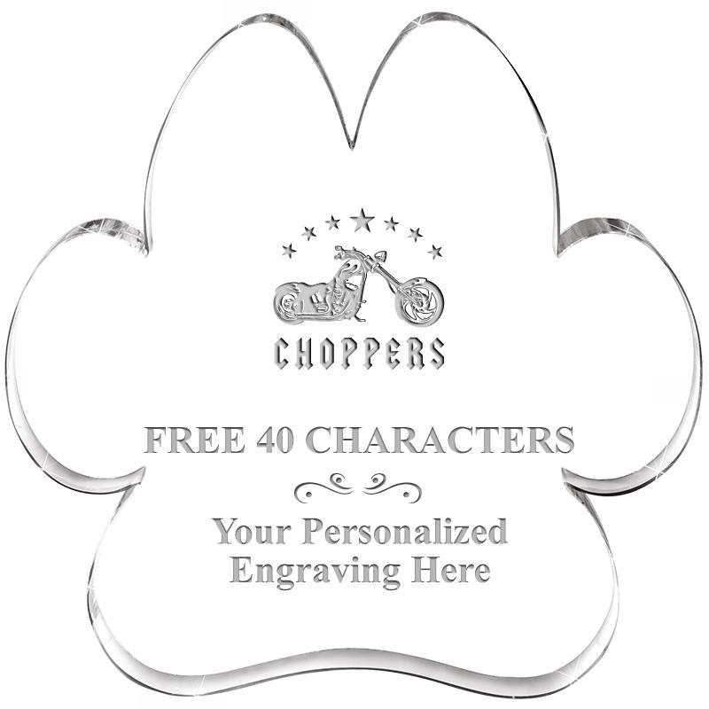 5.8" PAW PRINT ACRYLIC