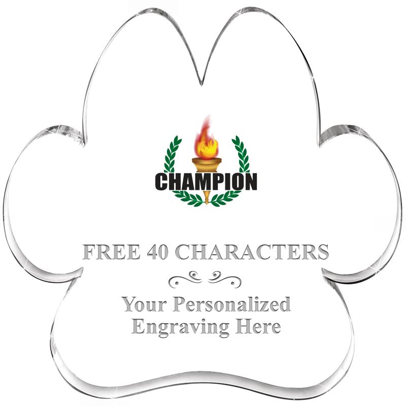 5.8" PAW PRINT ACRYLIC