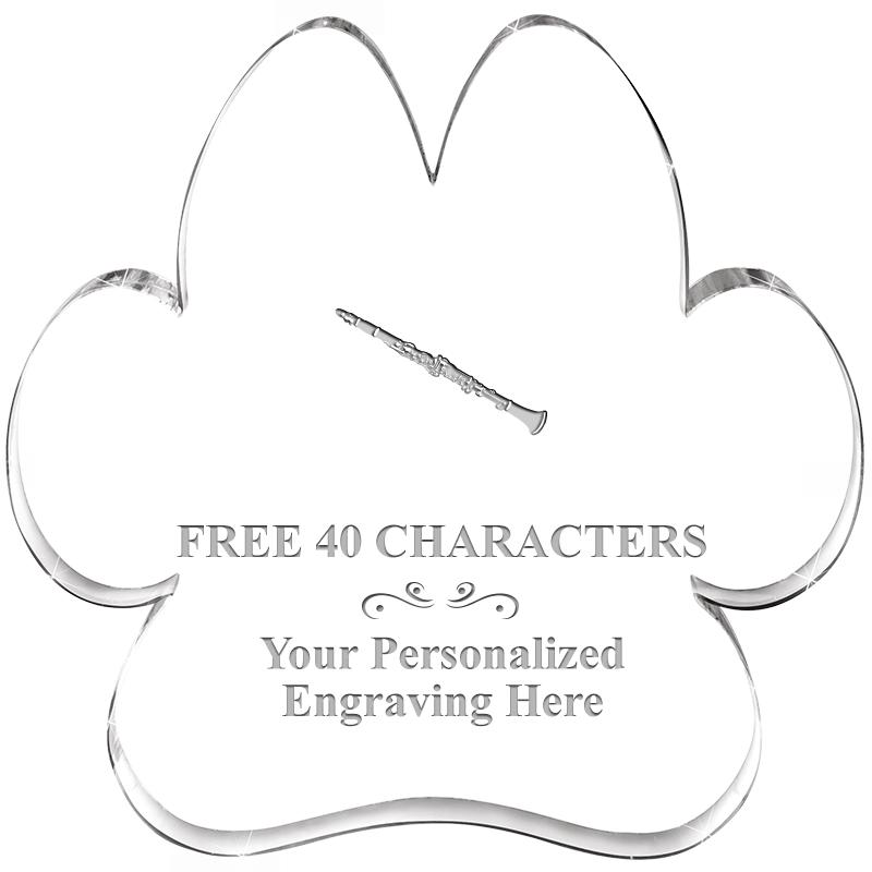 5.8" PAW PRINT ACRYLIC