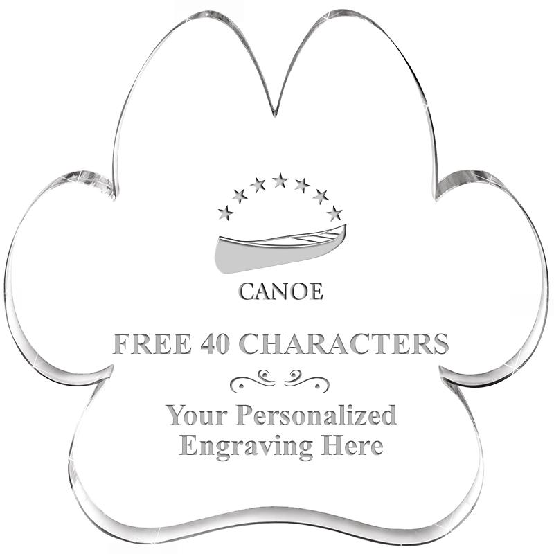 5.8" PAW PRINT ACRYLIC