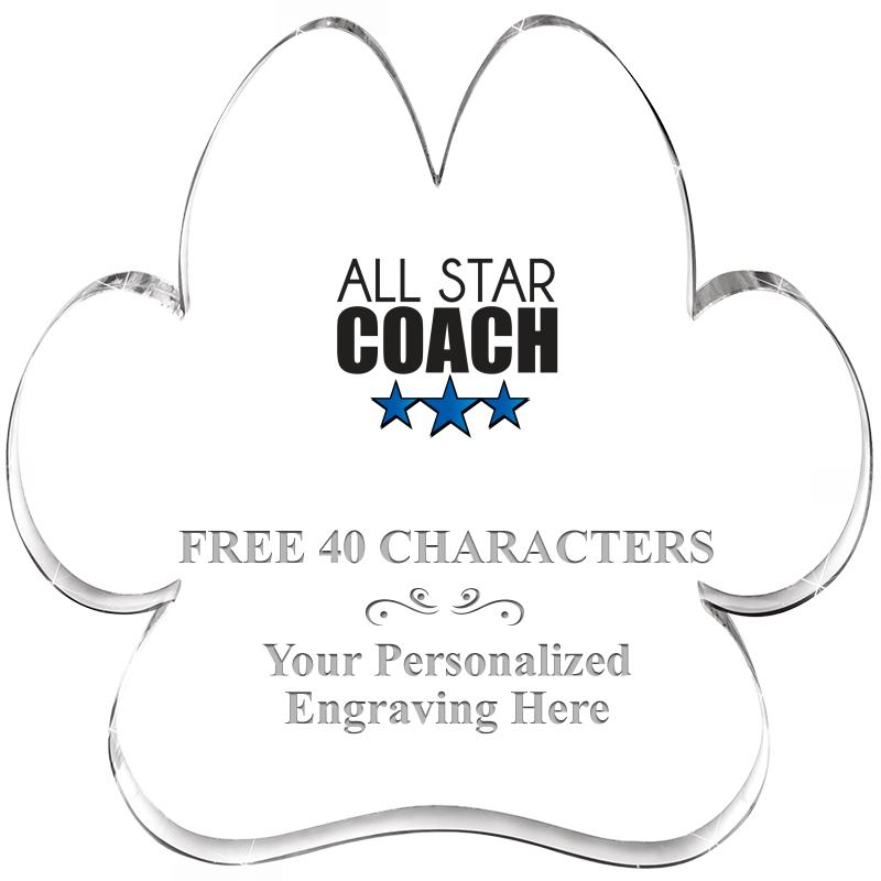 5.8" PAW PRINT ACRYLIC