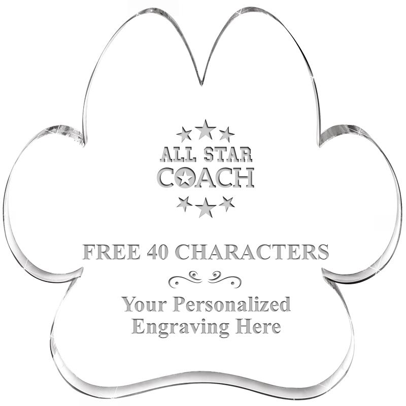 5.8" PAW PRINT ACRYLIC