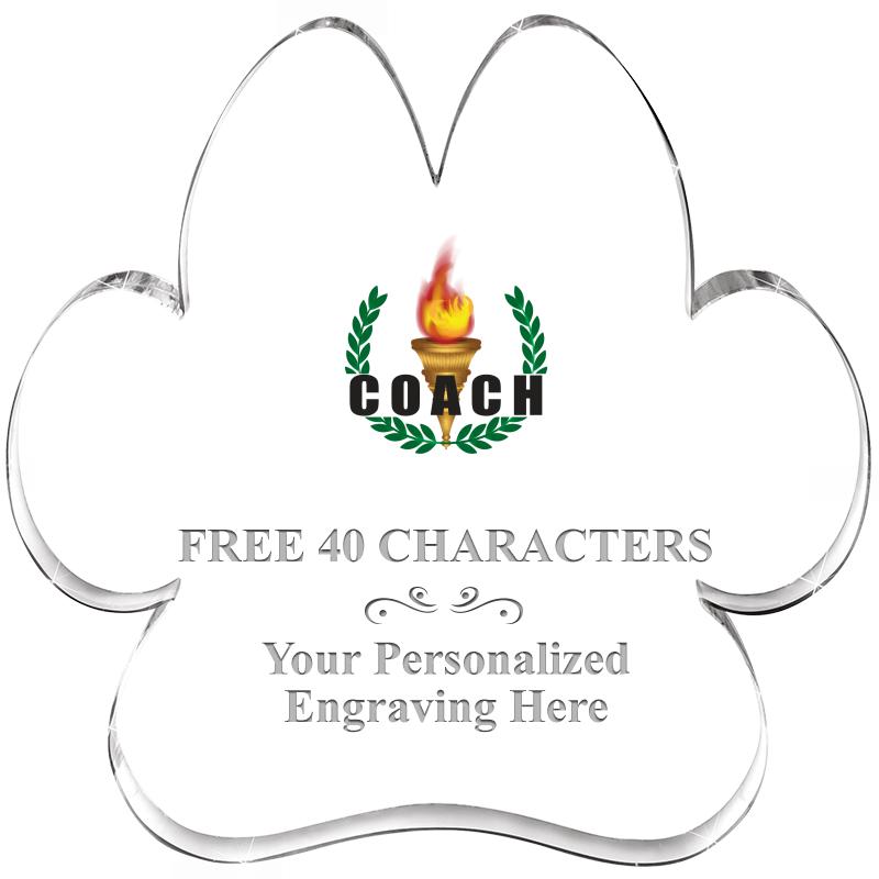 5.8" PAW PRINT ACRYLIC