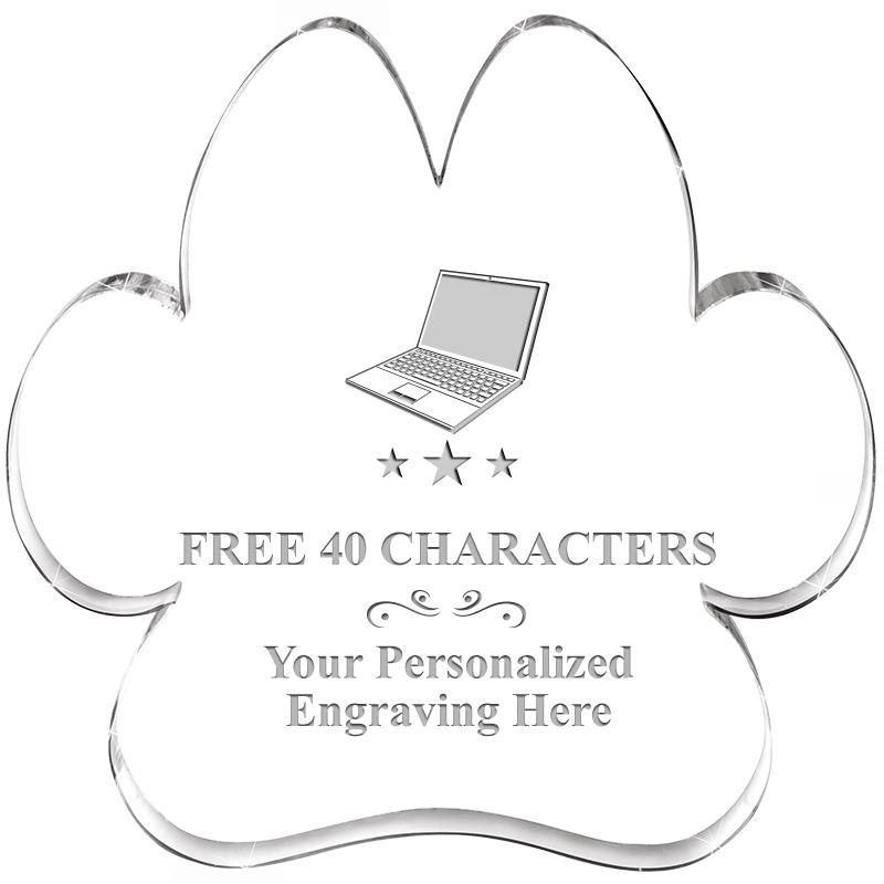 5.8" PAW PRINT ACRYLIC