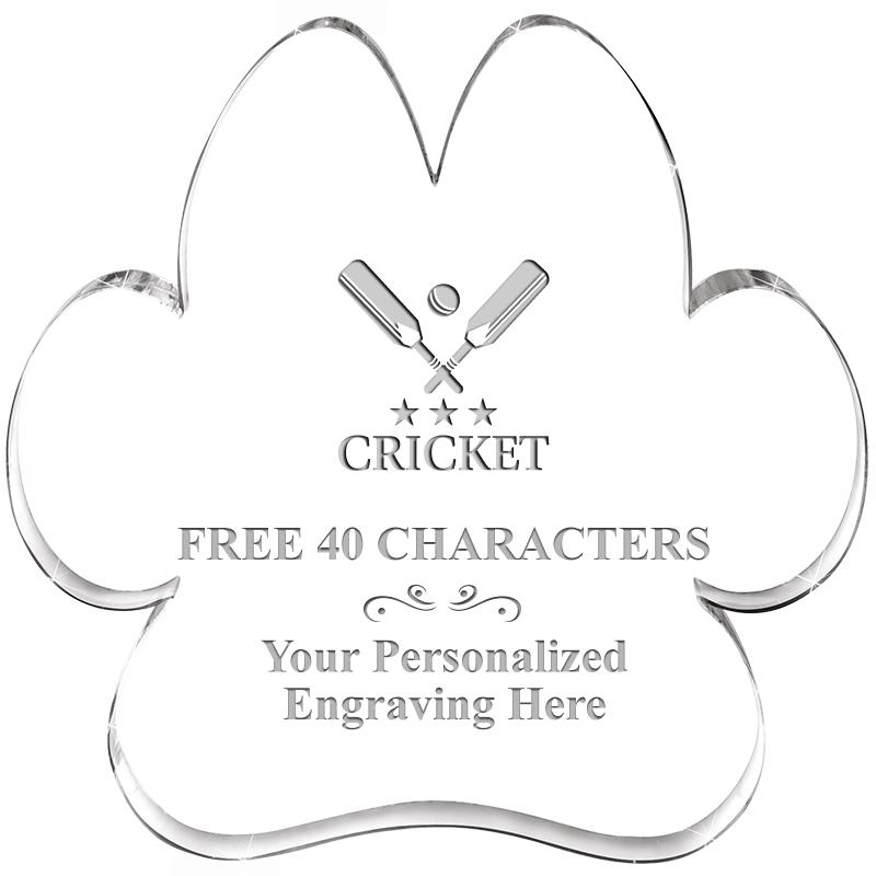 5.8" PAW PRINT ACRYLIC